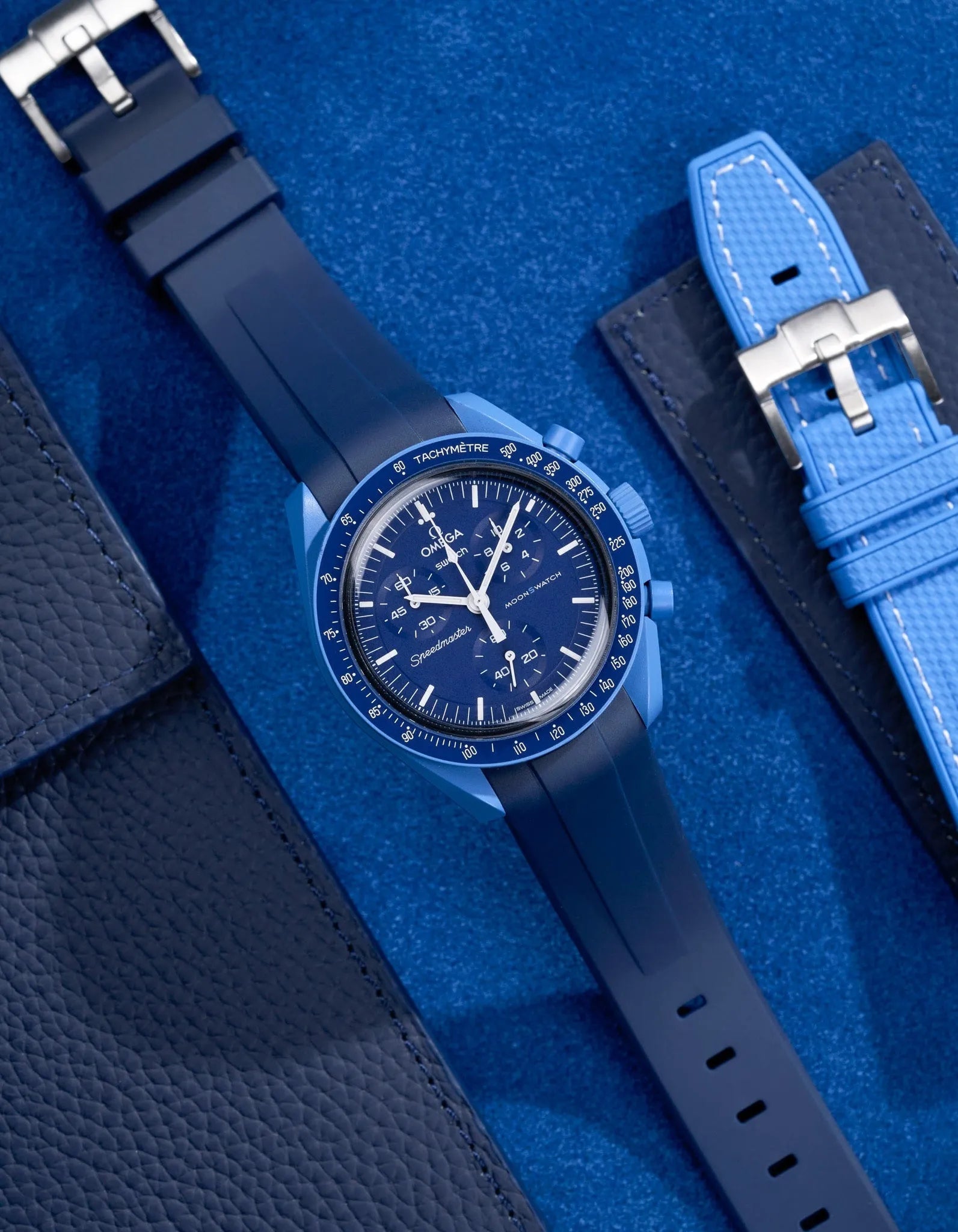 Curved Rubber Strap - Blue - OM Luxury
